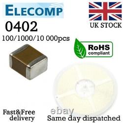 0402 SMD Capacitor 10uF X5R 6.3V (100/1000/10000 Pack) Fast delivery UK Stock