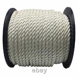 12mm 3st White Nylon x 220m Reel C/W Spliced Eye And Shackle Marked Every 100FT