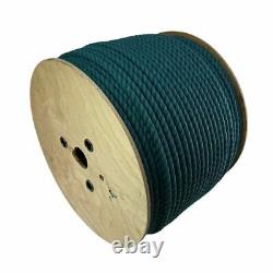 12mm Natural Blue Cotton Rope, On A Reel, 3 Strand Cord Select Your Length