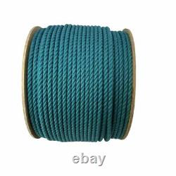 12mm Natural Blue Cotton Rope, On A Reel, 3 Strand Cord Select Your Length