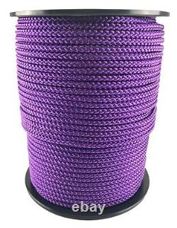 12mm Purple Braided Polypropylene Poly Rope Cord Paracord Drawstring Sailing
