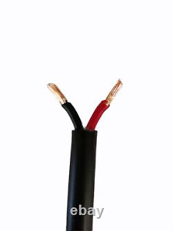 2 Core Round Twin 12v Flex Red Black Electrical Auto Car Automotive Cable Wire