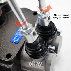 2 Spool Monoblock Hydraulic Directional Control Valve Adjustable Pressure 11 GPM