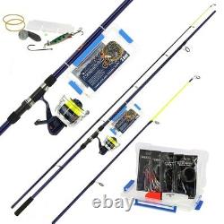2 x 12ft Sea Fishing Rod And Reel Set Beachcaster Fishing Set Up 2 Tackle Boxes