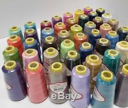 24 Big Spools Sewing Thread Polyester Assorted Colors 2500 yards each Spool