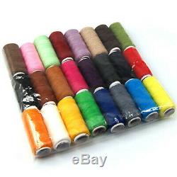 24 Colour Spools Finest Quality Sewing All Purpose 100% Pure Cotton Thread Reel