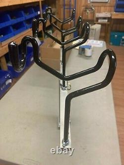 36 T-bar with seat pedestal post and heavy duty base & 6 holders Reel Fisherman
