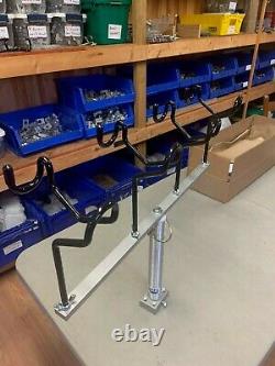36 T-bar with seat pedestal post and heavy duty base & 6 holders Reel Fisherman