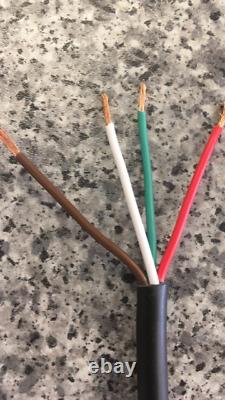 4 Core 12V 24V Automotive Marine Cable Round Thinwall cut lengths 14A 16.5A