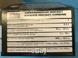 Abu Garcia Ambassadeur 6500 Cs Chrome Rocket New Mint In Box! Buy It Now