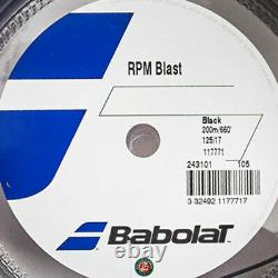 Babolat RPM BLAST 1.25mm 200m 660ft 17gauge Black Tennis String Reel Poly