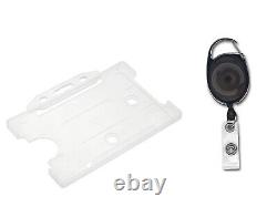 Badge ID Pass Card Holder Work Photo Holder for lanyard neck straps and reels