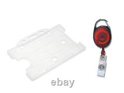 Badge ID Pass Card Holder Work Photo Holder for lanyard neck straps and reels