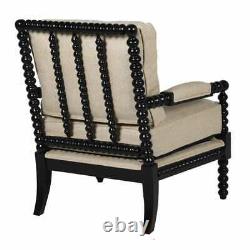 Black Mayfair spool spindle-back mahogany arm chair