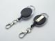 Black Retractable Key, Reel Recoil Cord Key Ring Pull Chain Belt Clip