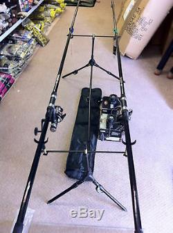 Brand New 2 x 12FT Carp Rods & Free Spin Reels Carp Outfit + Rod Pod