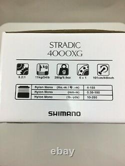 Brand New Sealed Shimano Stradic FL 4000XG Spinning Reel ST4000XGFL 6.21