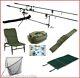 Carp Fishing Set Kit Rods Reels Alarms Chair Rod Pod Net Rod Bag Carryall Tackle