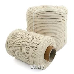 Cotton Rope Sash Cord Twine Washing Clothes Natural 100% 16 Strand 4 -12mm
