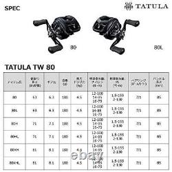 Daiwa 22 TATULA TW 80L 6.3 Bait Reel Left NEW