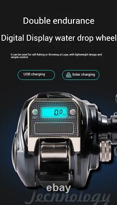Digital Display Baitcasting Reel Fishing Reel Bearing 8.01High Speed Gear Ratio