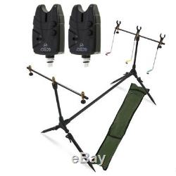 Full Carp Fishing Set Up With Rods Reels Shelter Bite Alarms Bait Needles Tackle