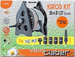 Garden Hose Reel Kit 30m Wall Mounted Or Free Standing Fittings Inc Claber Kiros