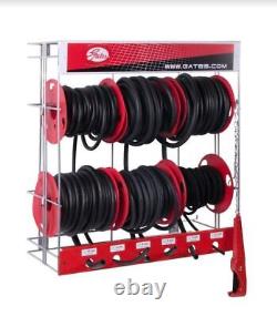 Gates Fuel Hose Rack with 6 x 7.5m Reels 3.2mm to 10mm 4986-10160