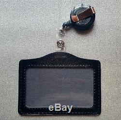 ID Card Holder Badge Reel Oyster Security Retractable Photo Identity Pass
