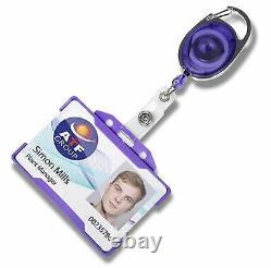 ID card holder retractable premier yoyo badge reels work school office nurse lot