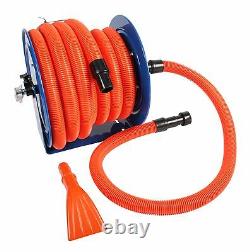 Industrial Hose Reel and 50 ft. Hose with Adapters for Shop Vacuums