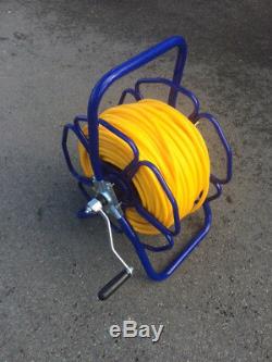 Metal Hose Reel With 100 m of 8 mm MINIBORE Hose & Fittings W F P