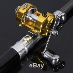 Mini Portable Pocket Fish Pen Shape Aluminum Alloy Fishing Rod Pole Reel