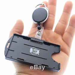 Multi Card ID Holder (Vertical or Horizontal) & Retractable Carabiner Badge Reel