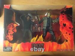Neca Reel Toys Freddy Vs Jason Diorama Box Set Friday 13th Nightmare Elm St NIB