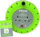 PIFCO 10M 2 Way 10 AMP Electric Extension Cable Reel Mains Plug & Socket Lead UK