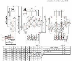 Remote control kit 2 spool valve 80lpm/21gpm+cables+joystick+selector valve 12V