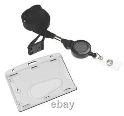 Retractable Neck Strap Lanyard with Reel & Security ID Pass Card Holder FREE P&P