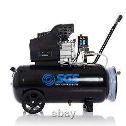 SGS 50 Litre Direct Drive Air Compressor With Integrated Hose Reel 9.5CFM 2.5H