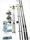 Sea Fishing Beachcaster Kit 13 FT Rods Reels Tripod Tackle Weights Line