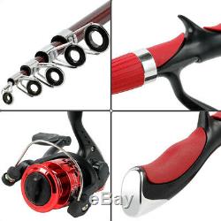 Spinning Fishing Rod Reel Set Combo Carbon Ultra Light Fishing Pole Tackle Tools