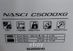 Spinning Reel 21 NASCI C5000XG Gear Ratio 6.21 Fishing Reel IN BOX