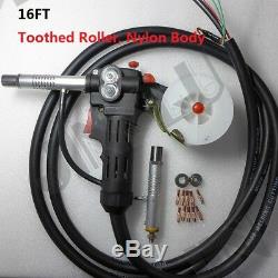Toothed Roller 16 Feet MIG Spool Gun Wire Feed Aluminum Welder Torch Weld Parts