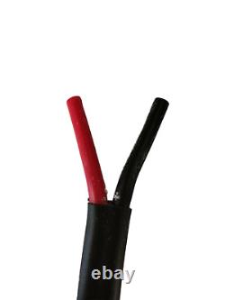 Twin 2 Core Cable 12v 24v 2Core Flat Thin Wall Wire Red/Black Automotive