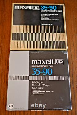 Two Maxell Ud 35-90 Reel To Reel Tapes 7 (new Sealed)