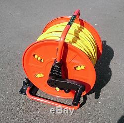 Water Fed Pole Metal Hose Reel With 100 m of 6 mm Hose & Bracket Window Cleaning