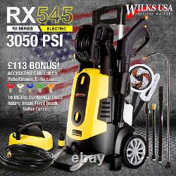 Wilks-USA 3050Psi / 210 BAR RX545i Electric Pressure Washer with Patio Cleaner